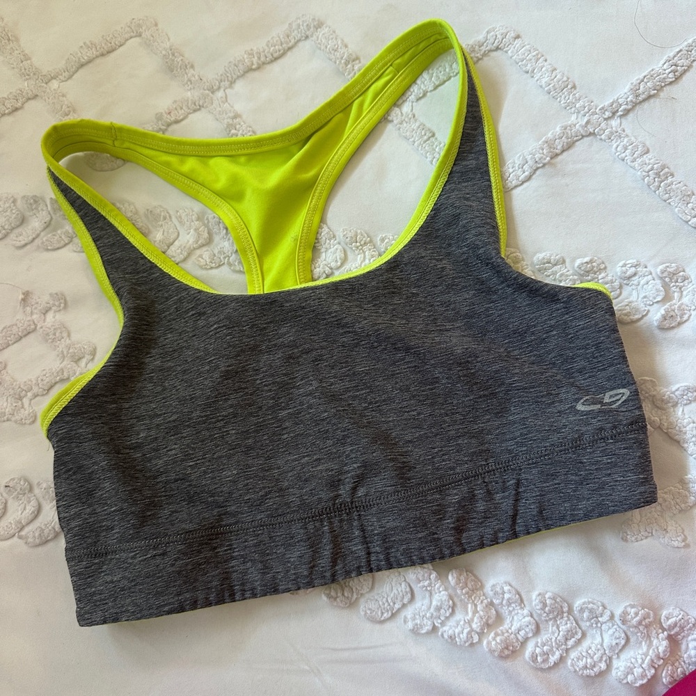 C9 Champion Women's Gray and Yellow Sports Bra
